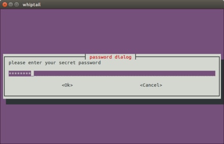 Whiptail--passwordbox